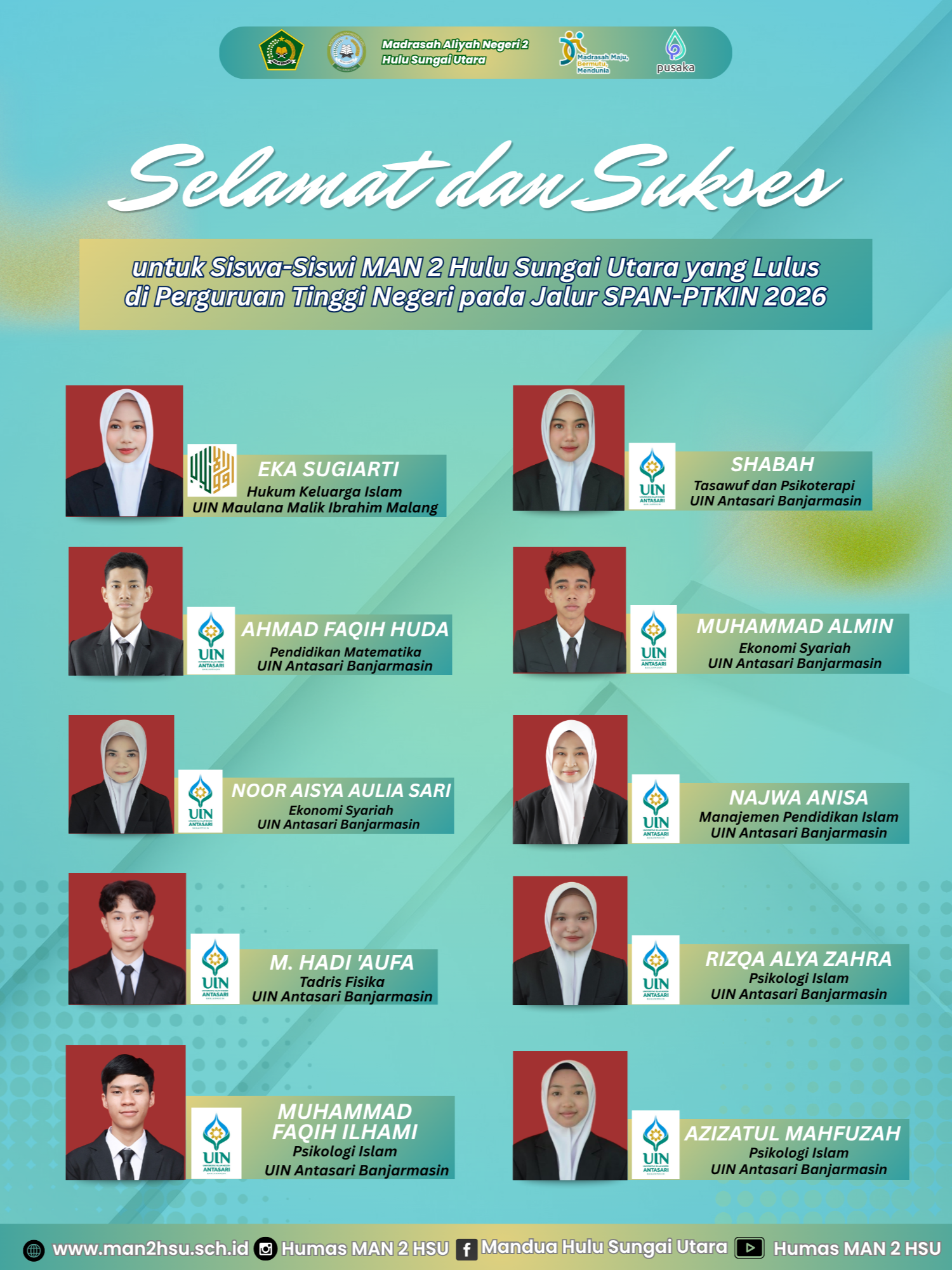 Siswa Lulus SPAN-PTKIN 2026